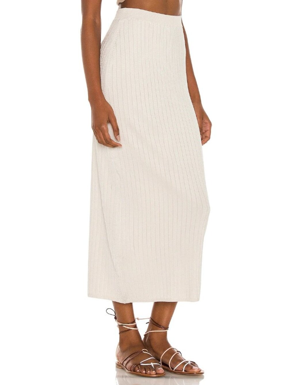 Free People Beach To Night Midi Skirt in Cream - Picture 3 of 4